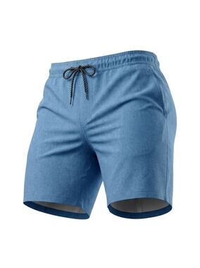 Tilly’s Nitrous Black M Men’s blue hybrid preppy stretch walk shorts TS000227
